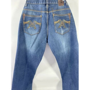 True Urban Men's Jeans Size 34x29 Hip Hop Jeans Relaxed Baggy Embroidered Denim